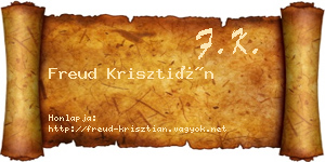 Freud Krisztián névjegykártya