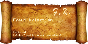 Freud Krisztián névjegykártya