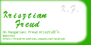 krisztian freud business card